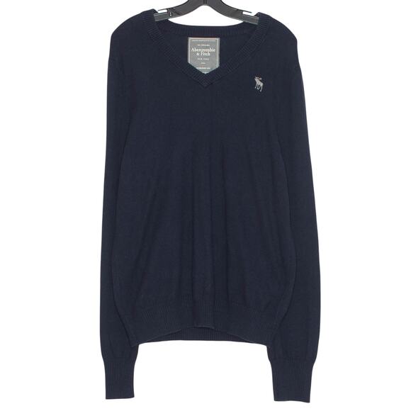 Abercrombie & Fitch Other - Abercrombie & Fitch Mens Sweater Y2K Preppy Dark Academia Minimalist Blue XL